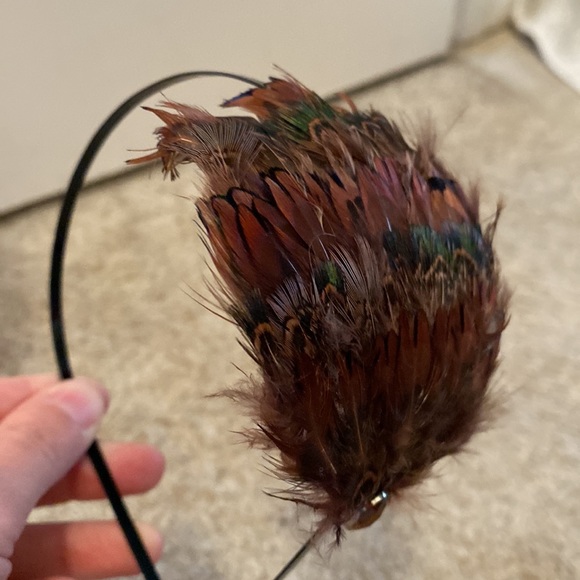 🆕Beautiful Vintage Style Feather Headband- REAL FEATHERS - Picture 2 of 3
